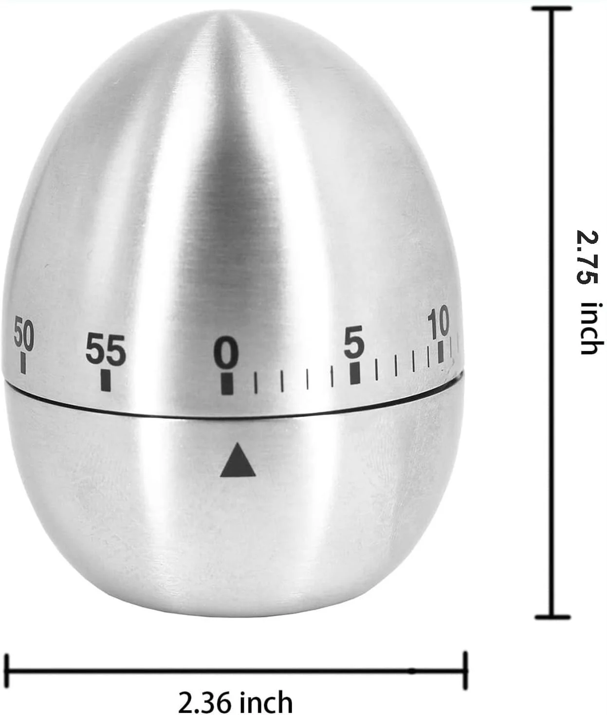 Кухонный таймер Egg Stainless Steel механический 60 минут, фото №7 Кухонный таймер Egg Stainless Steel механический 60 минут, фото №7