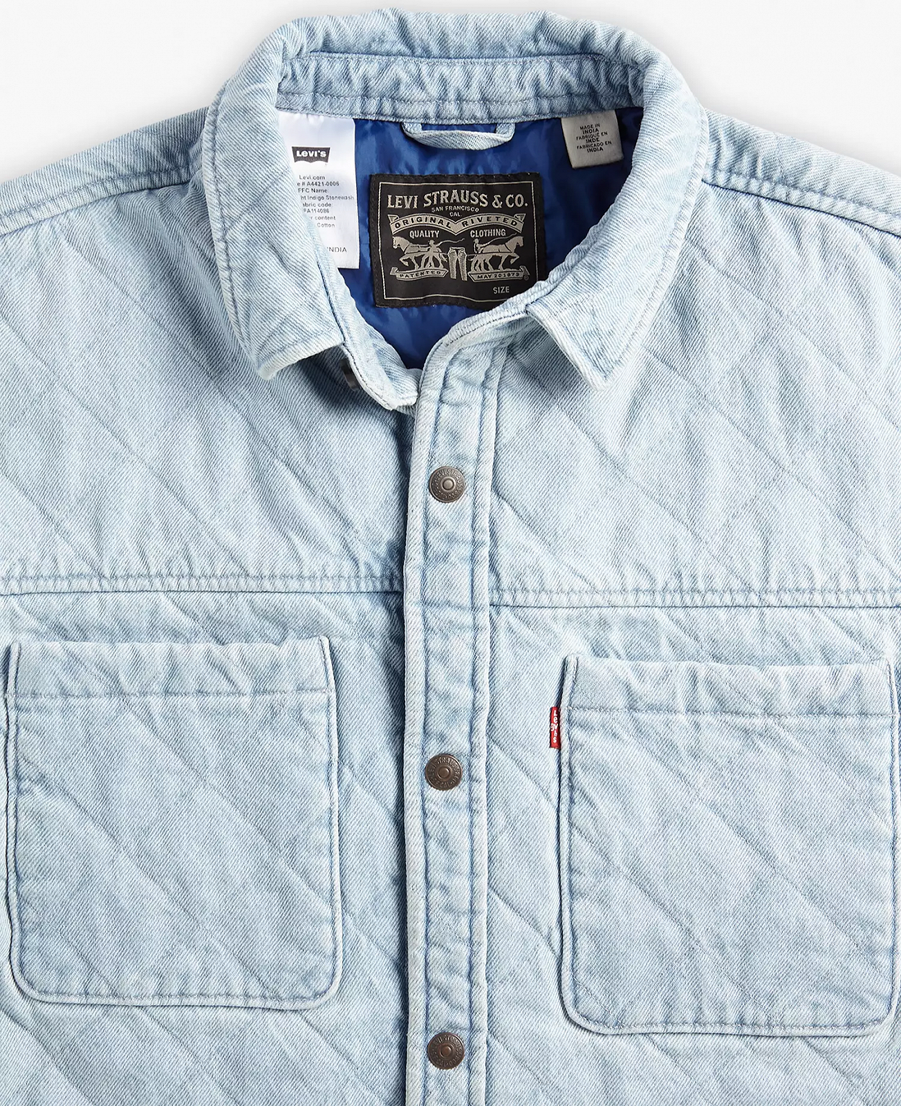 Чоловіча верхня сорочка Levis - Ingleside Overshirt Badu Stonewash - S, фото №7