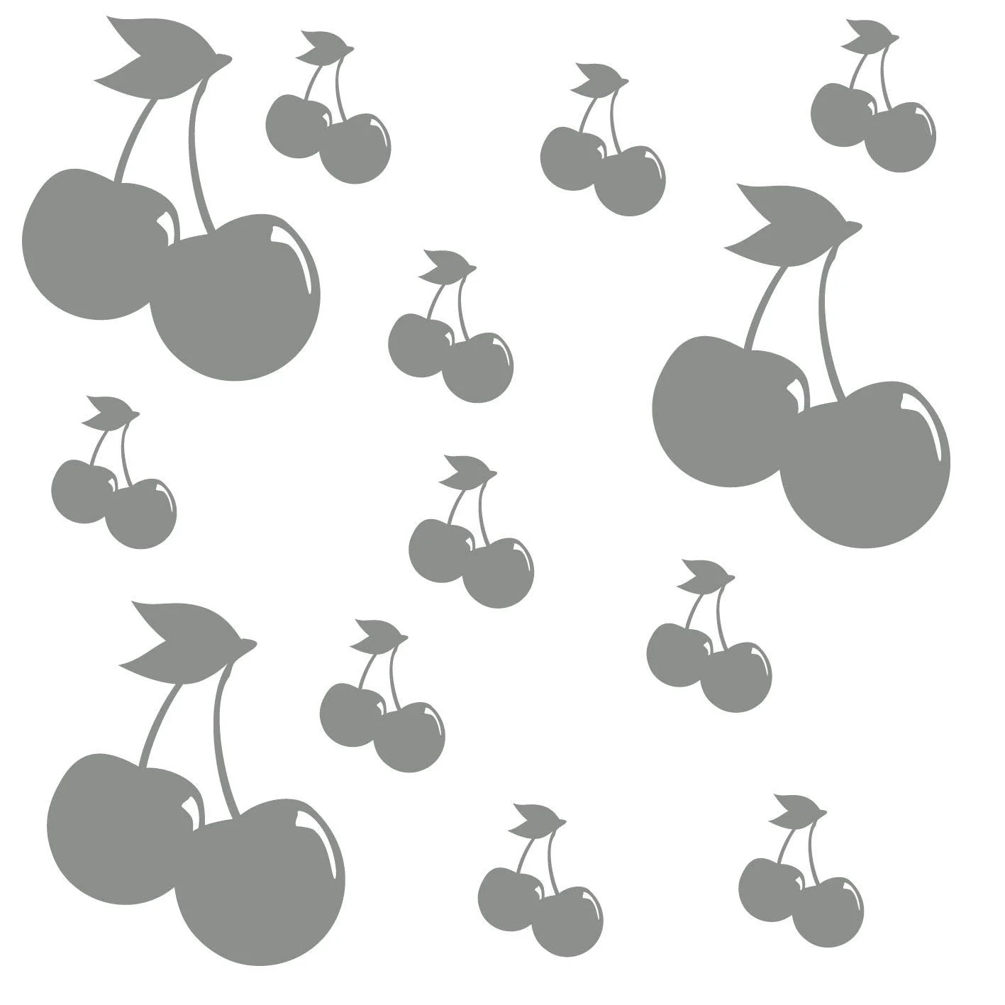 Наклейки kleb-drauf Cherry 13 штук матовые красные, фото №1