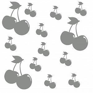 Наклейки kleb-drauf Cherry 13 штук матові червоні - Фото 1