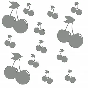 Наклейки kleb-drauf Cherry 13 штук матовые красные - Фото 1