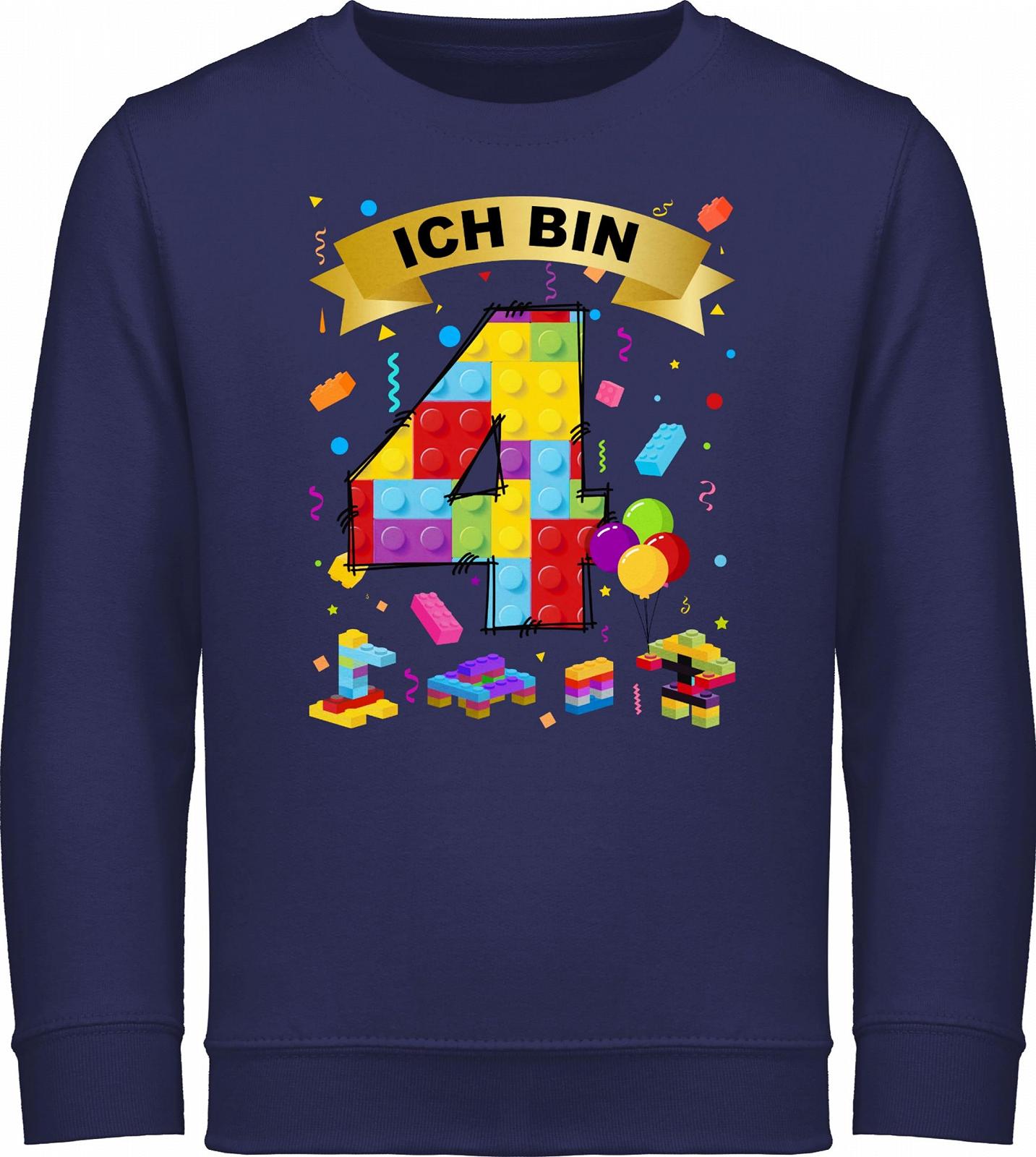 Детский свитшот для мальчиков и девочек Shirtracer 4th Birthday - I Am 4 Building Blocks, фото №1