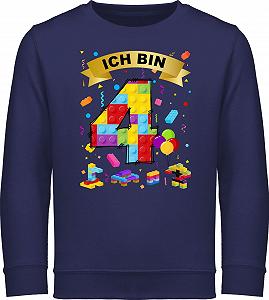 Детский свитшот для мальчиков и девочек Shirtracer 4th Birthday - I Am 4 Building Blocks - Фото 1