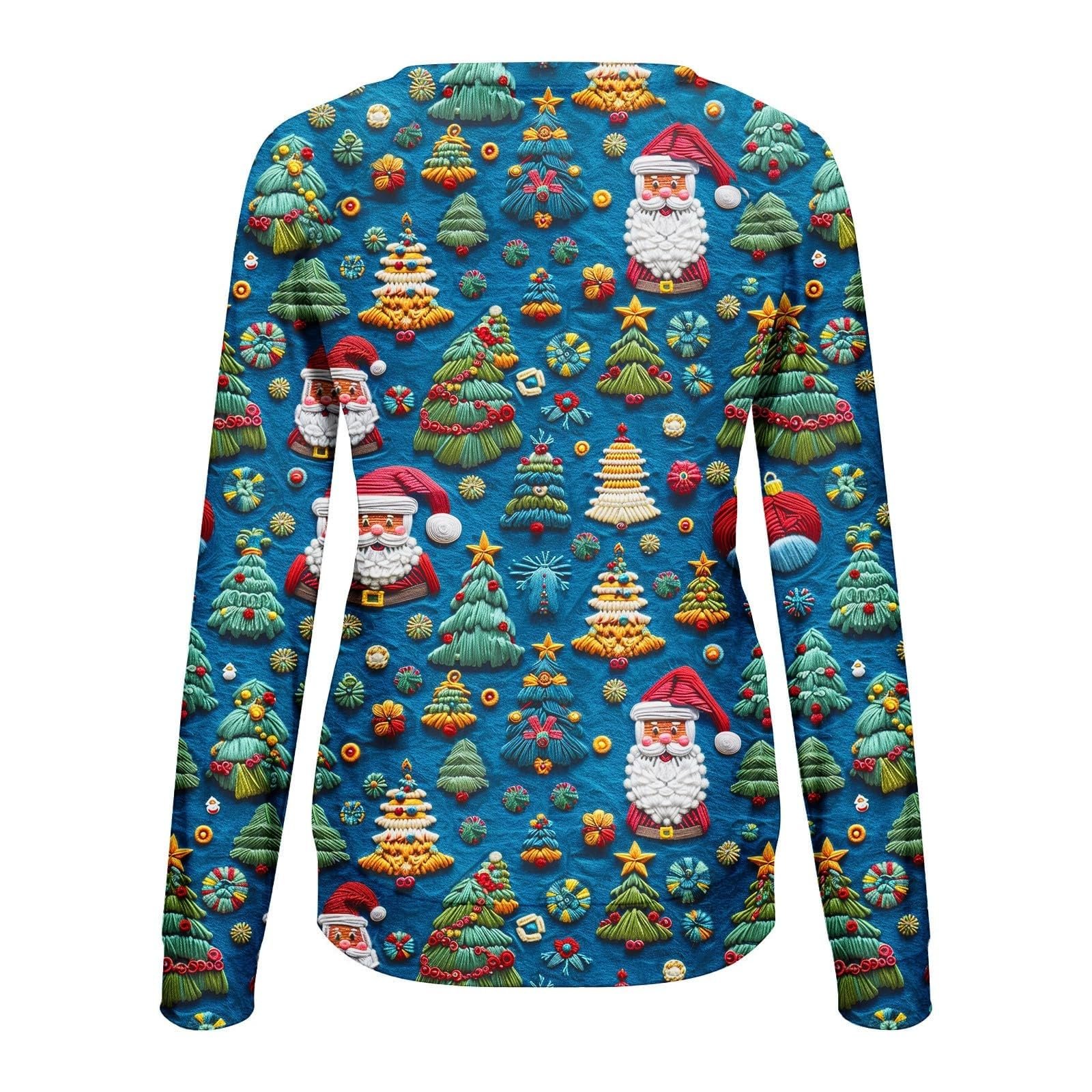 Різдвяний Светр Жіночий з Довгими Рукавами і Круглим Вирізом, фото №5 Різдвяний Светр Жіночий з Довгими Рукавами і Круглим Вирізом, фото №5