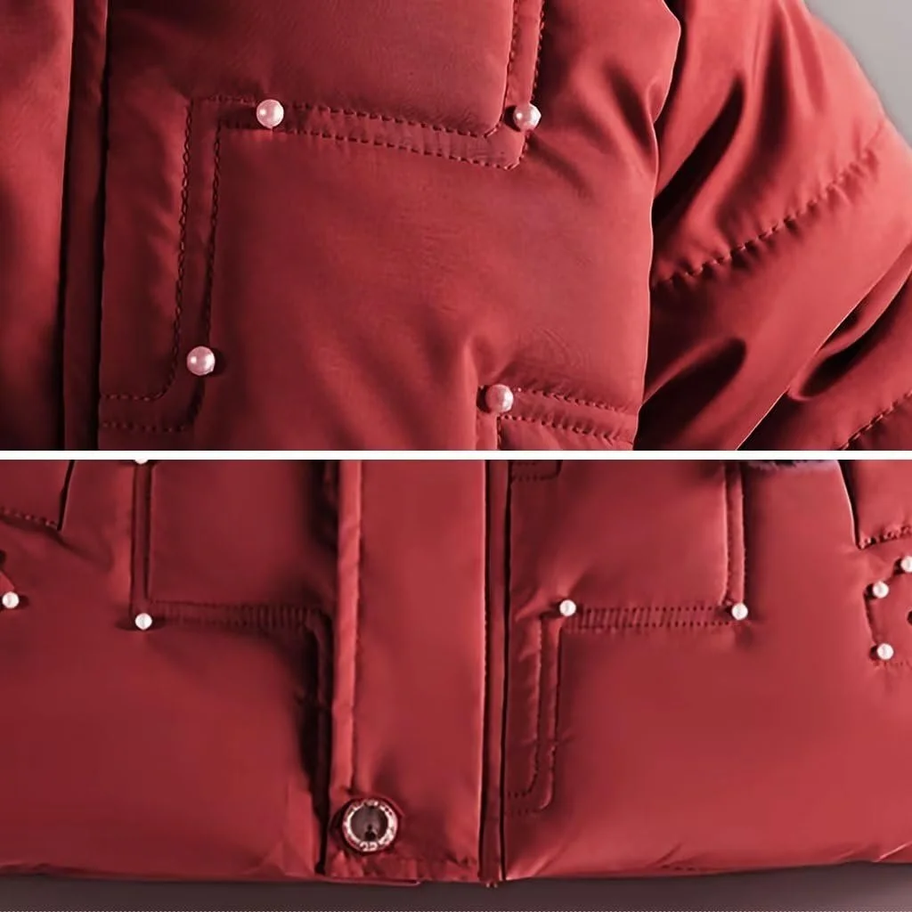 Зимове пальто linboo, Зимова куртка для дівчат, Дитяче тепле флісове пальто, фото №4