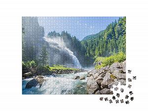 Пазл puzzleYOU Природа, Водопады "Кримльские водопады в национальном парке Высокий Тауэрн, Зальцбург, Австрия" 1000 деталей synthetic.ua - Фото 1