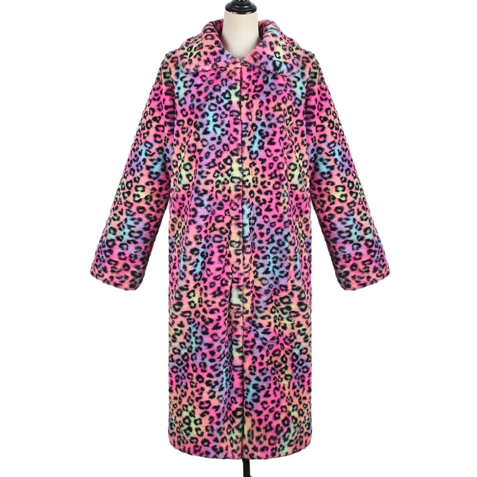 Штучна шуба Леопардова рожева, фото №5 Штучна шуба Леопардова рожева, фото №5