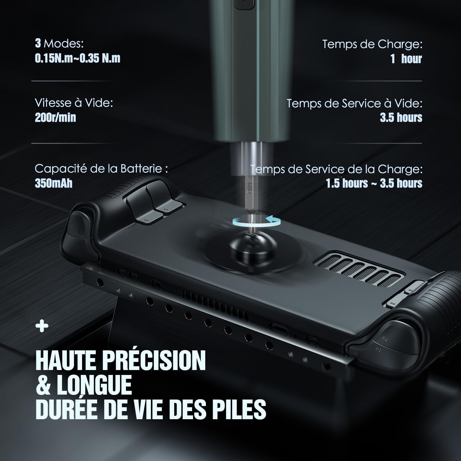 Акумуляторна викрутка Hancaner Mini Electric 82 в 1 Магнітний Набір Прецизійних Механічних Викруток з батареєю 350 мАг, світлодіодною підсвіткою, фото №2