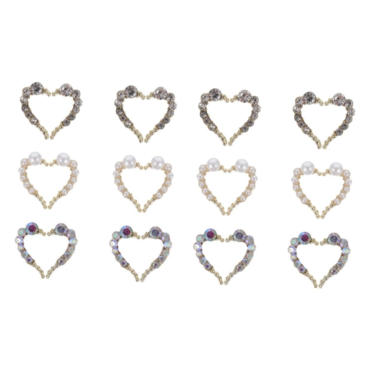 Набор бусин для ногтей FRCOLOR, 24 шт., Кристаллы с плоской задней частью, наклейки для ногтей, Кристаллы, драгоценные камни для ногтей, блестки для ногтей, комбинированная пластина из сплава, фото №1