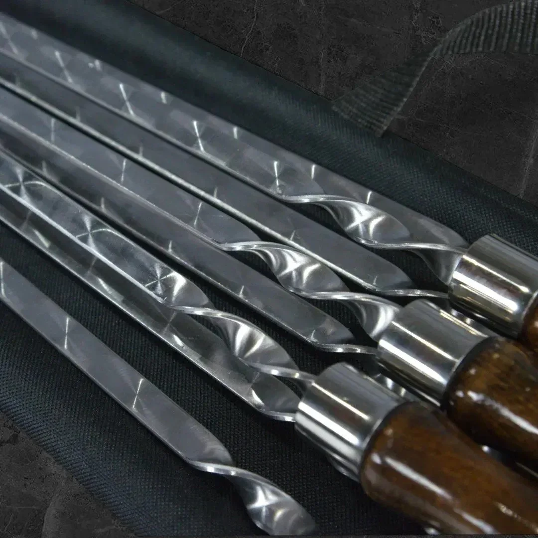 Набор шампуров "Компакт" в тканевом кейсе 7в1 (черный), фото №4