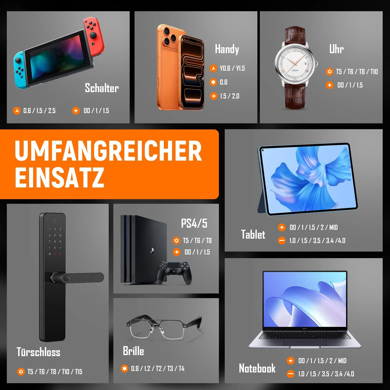 Набір прецизійних викруток Yooyan 42 предмети для iPhone, iPad, PS4, Xbox, ноутбука, фото №7