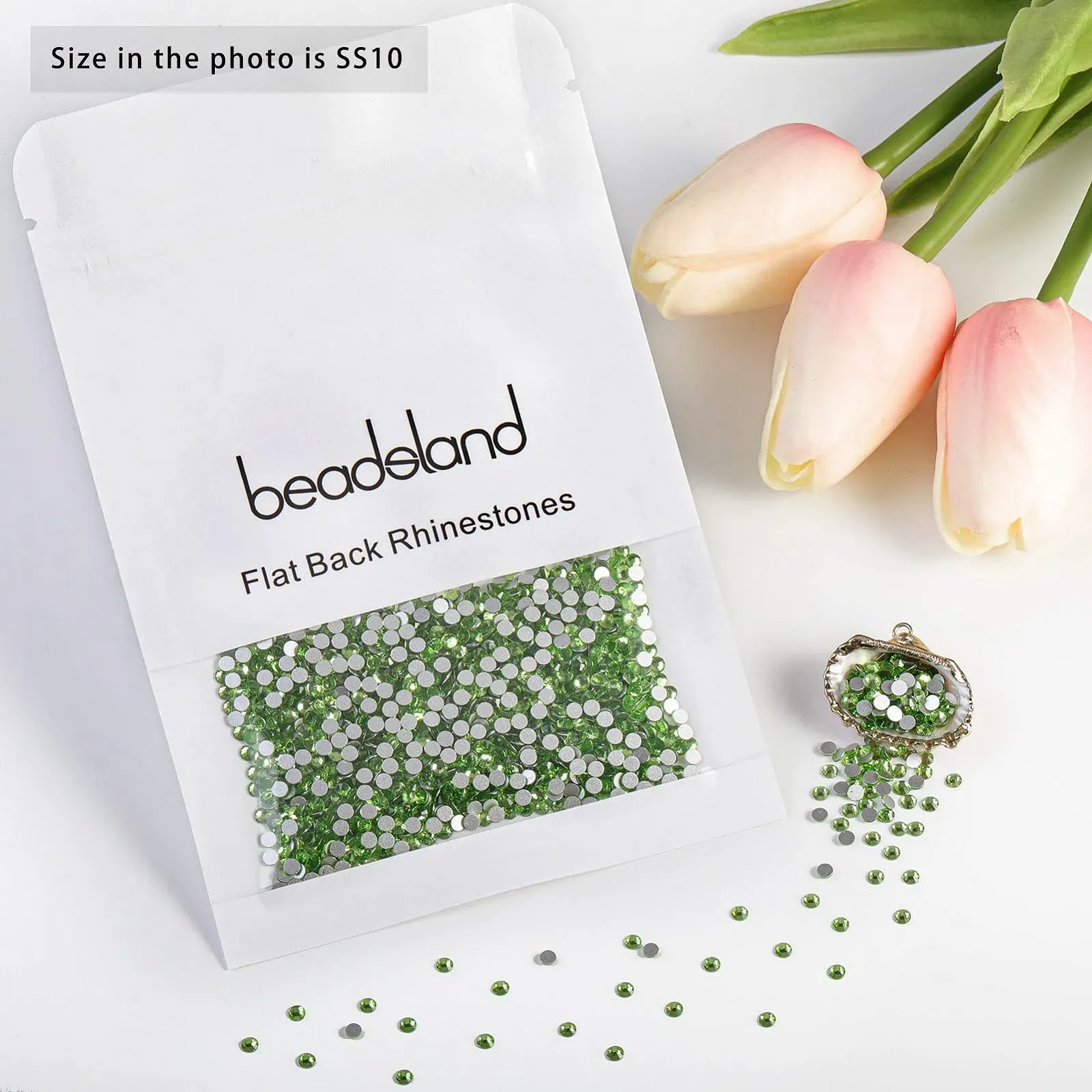 Стрази Круглі Kristall, світло-зелені SS30 (6,4–6,6 мм), SS10/1440 штук, 288 штук, фото №4 Стрази Круглі Kristall, світло-зелені SS30 (6,4–6,6 мм), SS10/1440 штук, 288 штук, фото №4