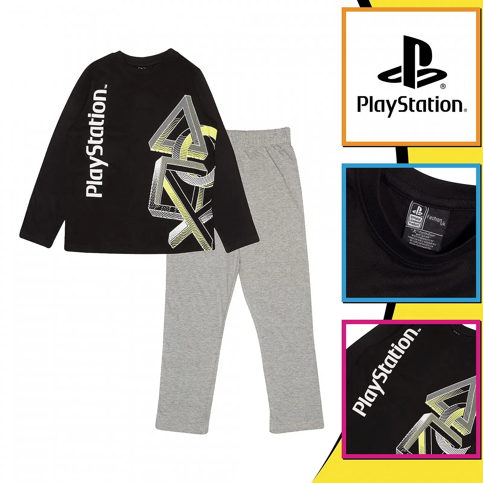 Піжама Playstation Icons Дитяча Чорна, фото №3 Піжама Playstation Icons Дитяча Чорна, фото №3