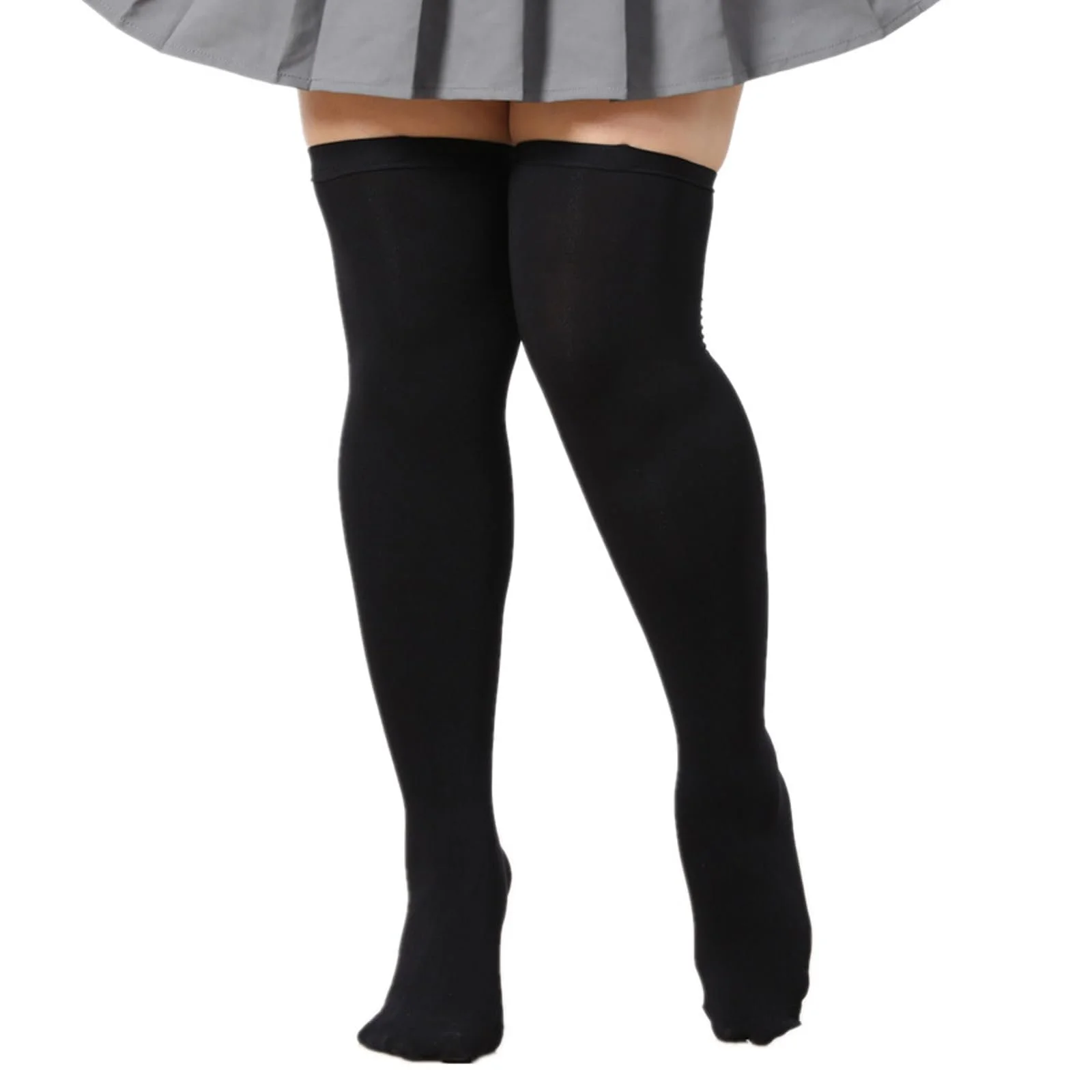 Женские носки выше колена большого размера черного цвета, фото №5 Женские носки выше колена большого размера черного цвета, фото №5