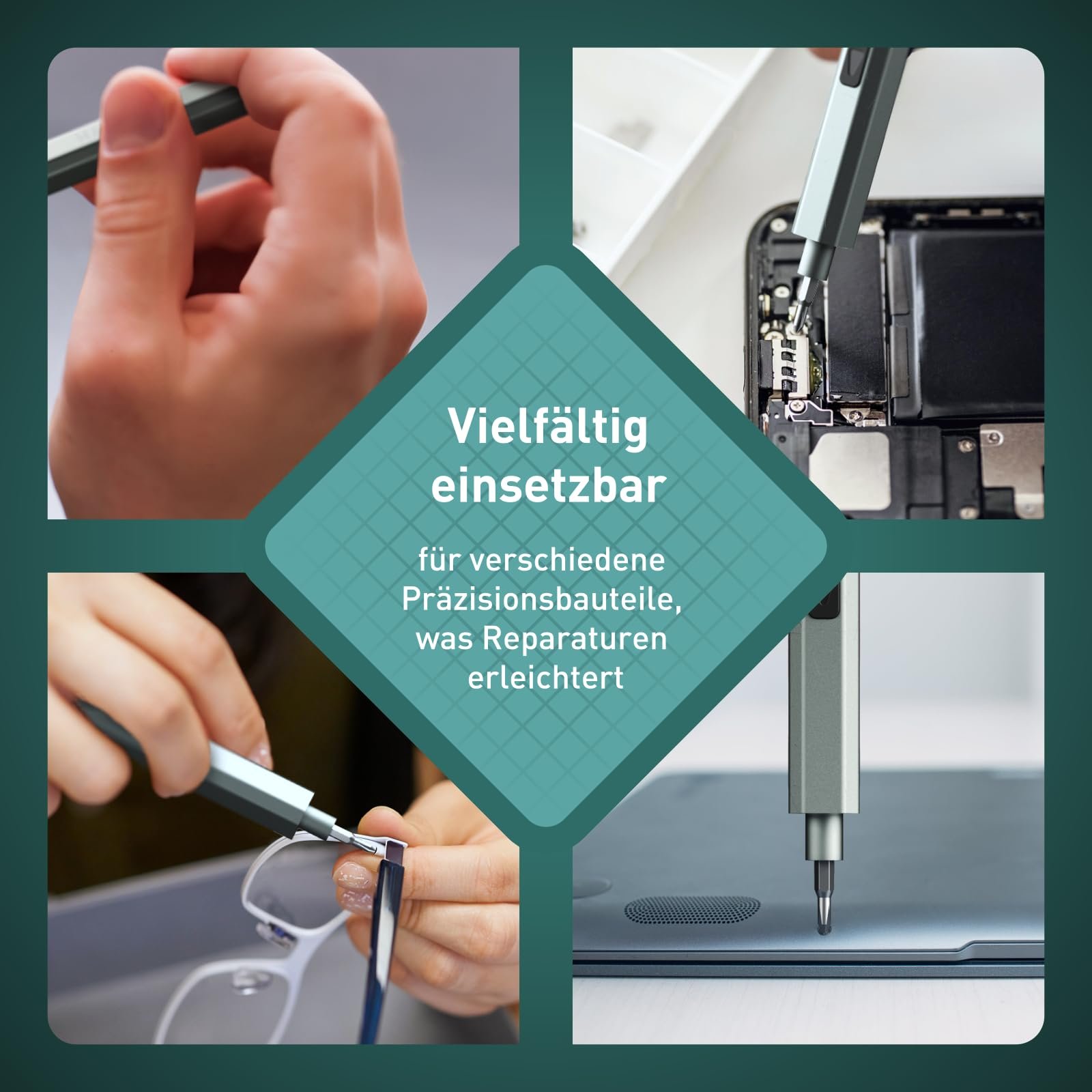 Викрутка Hancaner Mini Electric 152 в 1 з акумулятором та ручним управлінням 0.15-0.35 Н·м, LED підсвітка, 119 біт для ноутбука, ПК, телефонів, камер, годинників, фото №6