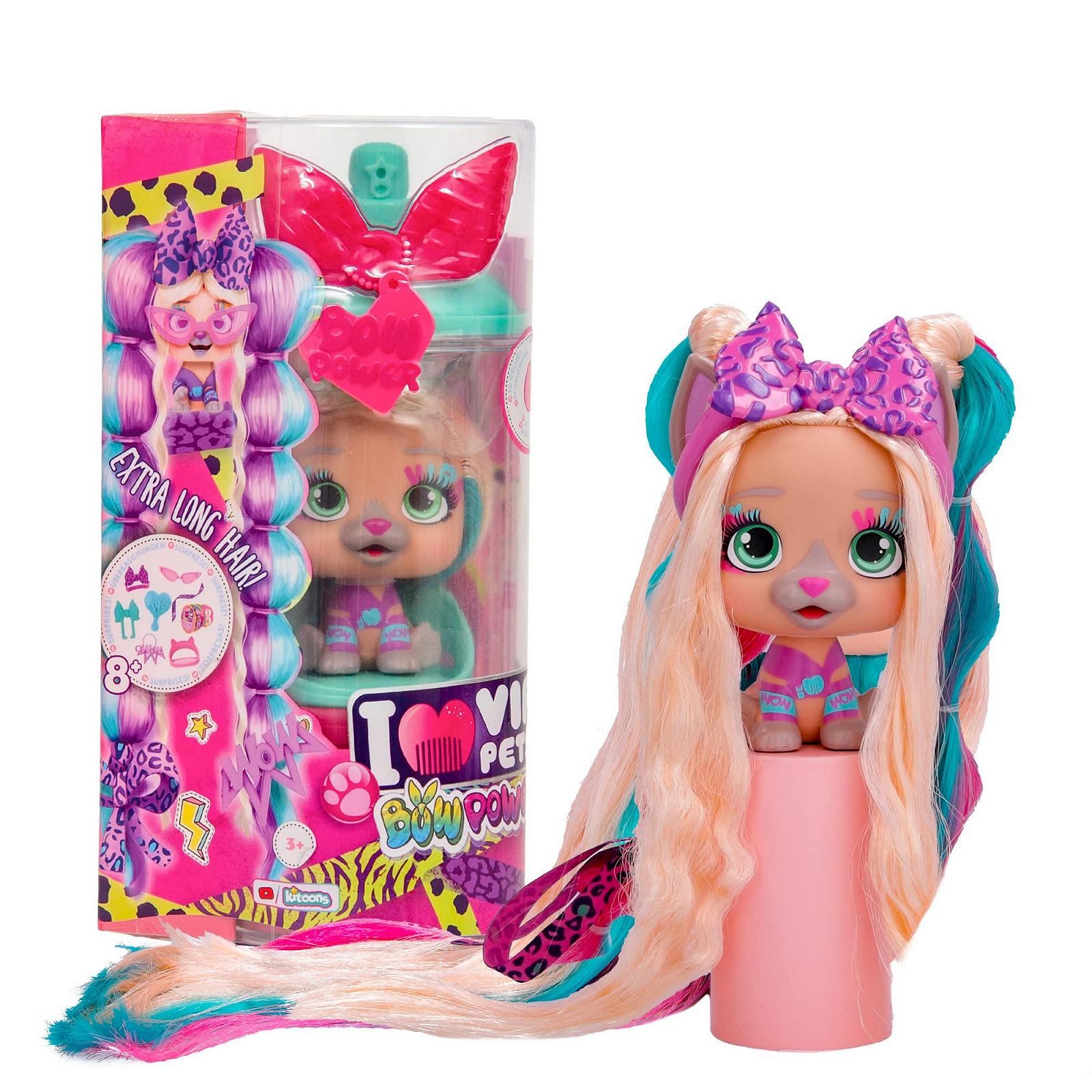 Фігурка VIP PETS Bow Power Kim S6 з довгим волоссям для стилізації та декорування, фото №1