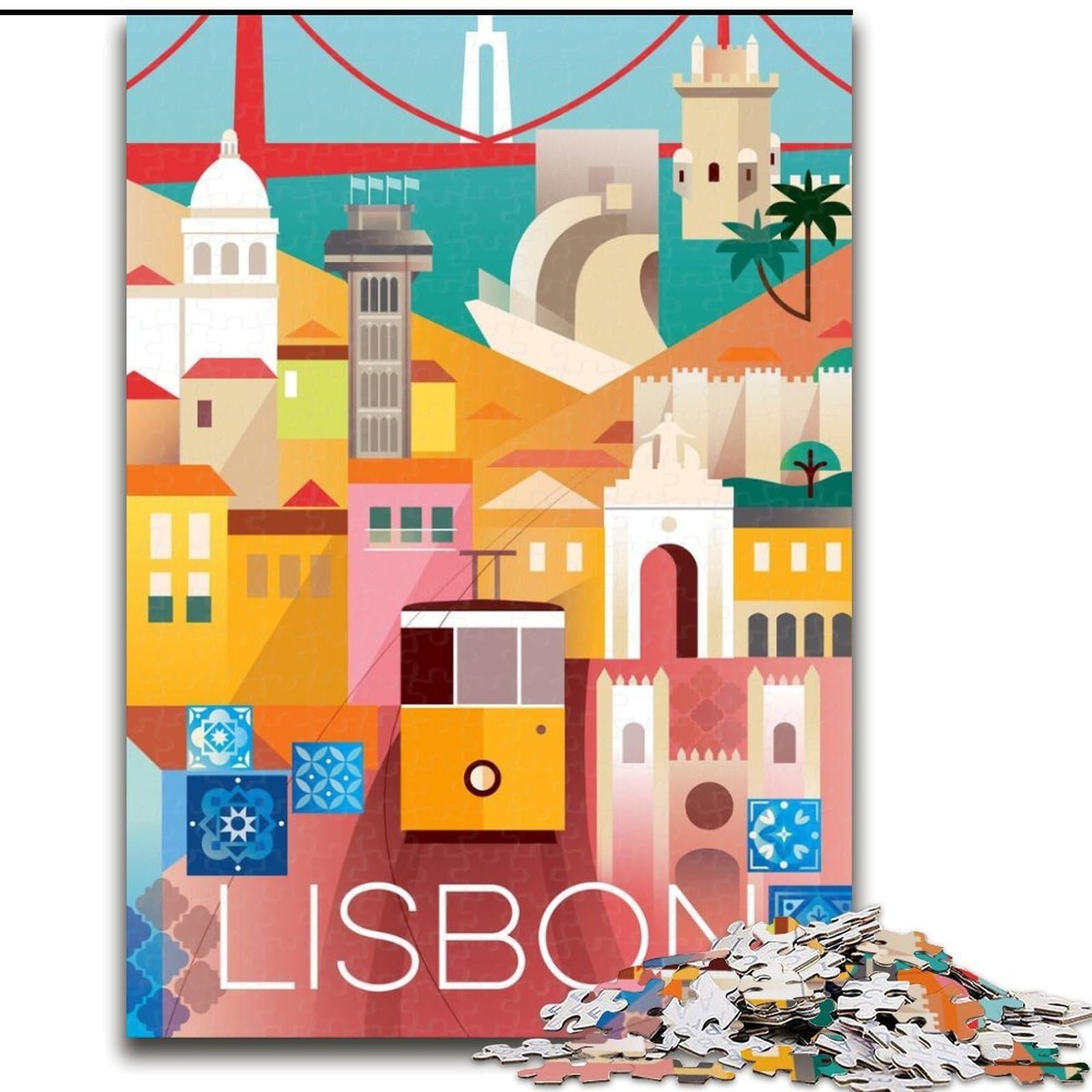 Пазл Город Лиссабон Португалия 1000 деталей 26 x 38 см, фото №2 Пазл Город Лиссабон Португалия 1000 деталей 26 x 38 см, фото №2