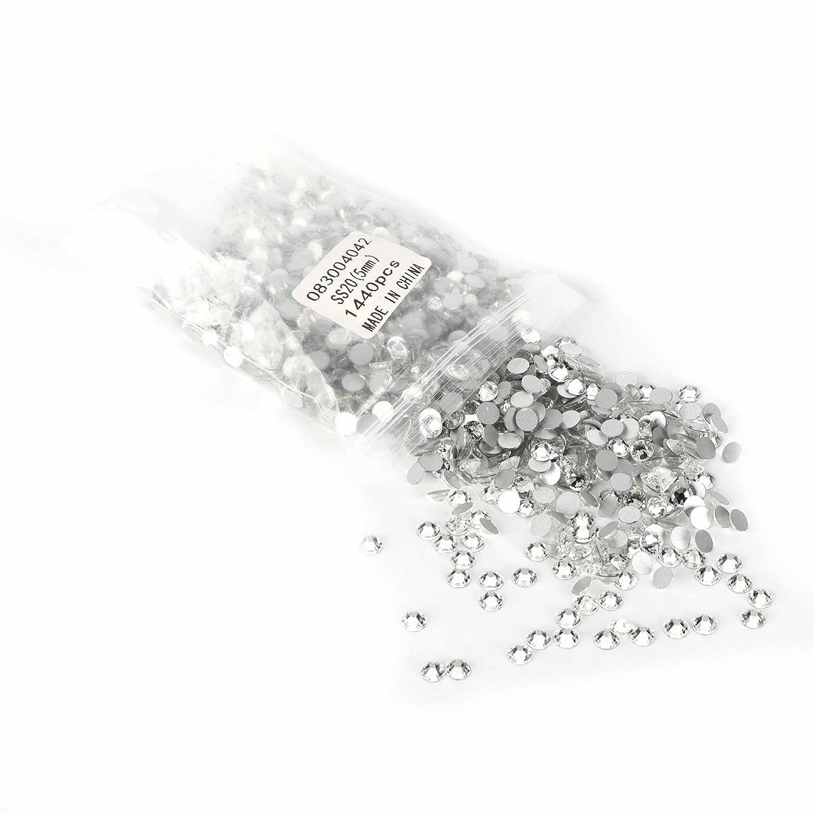 Стразы Hotfix с плоской задней стенкой Rhinestonesfor N, прозрачные стразы для ногтей, 1440 шт, фото №3