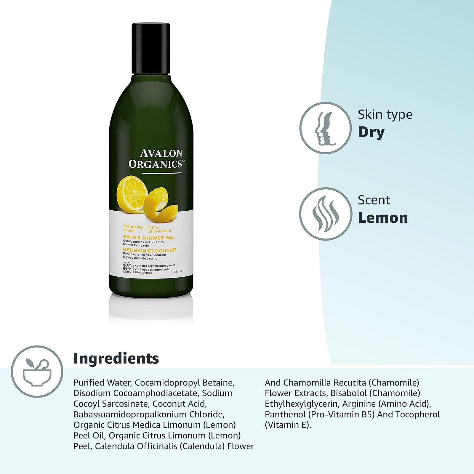 Гель для душу Avalon Organics Lemon 355 мл, фото №8 Гель для душу Avalon Organics Lemon 355 мл, фото №8