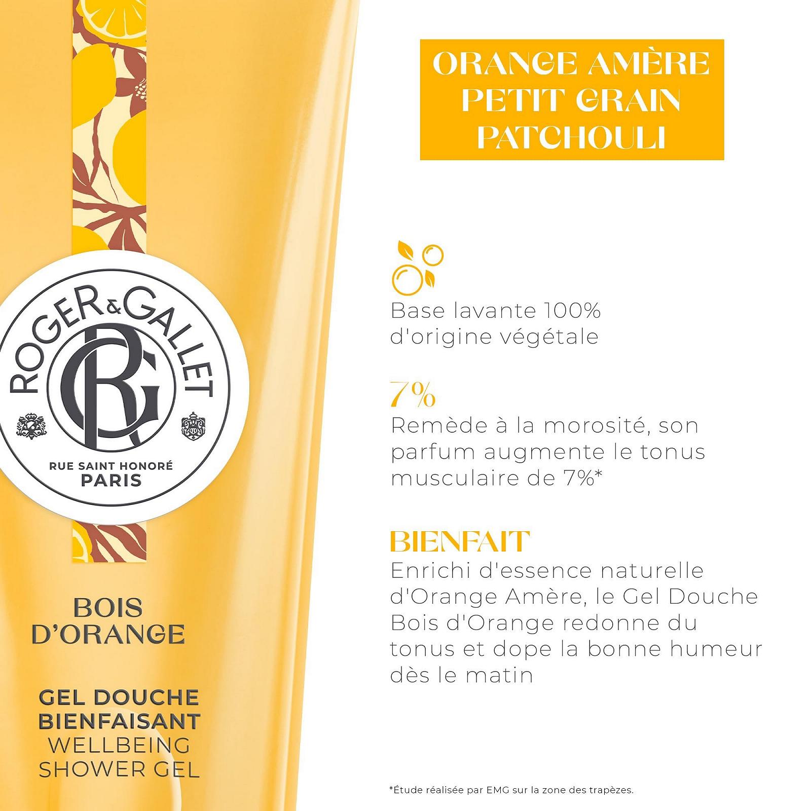 Гель для душа Bois d'Orange Fraîcheur Tonifiant 200 мл 2 шт, фото №3