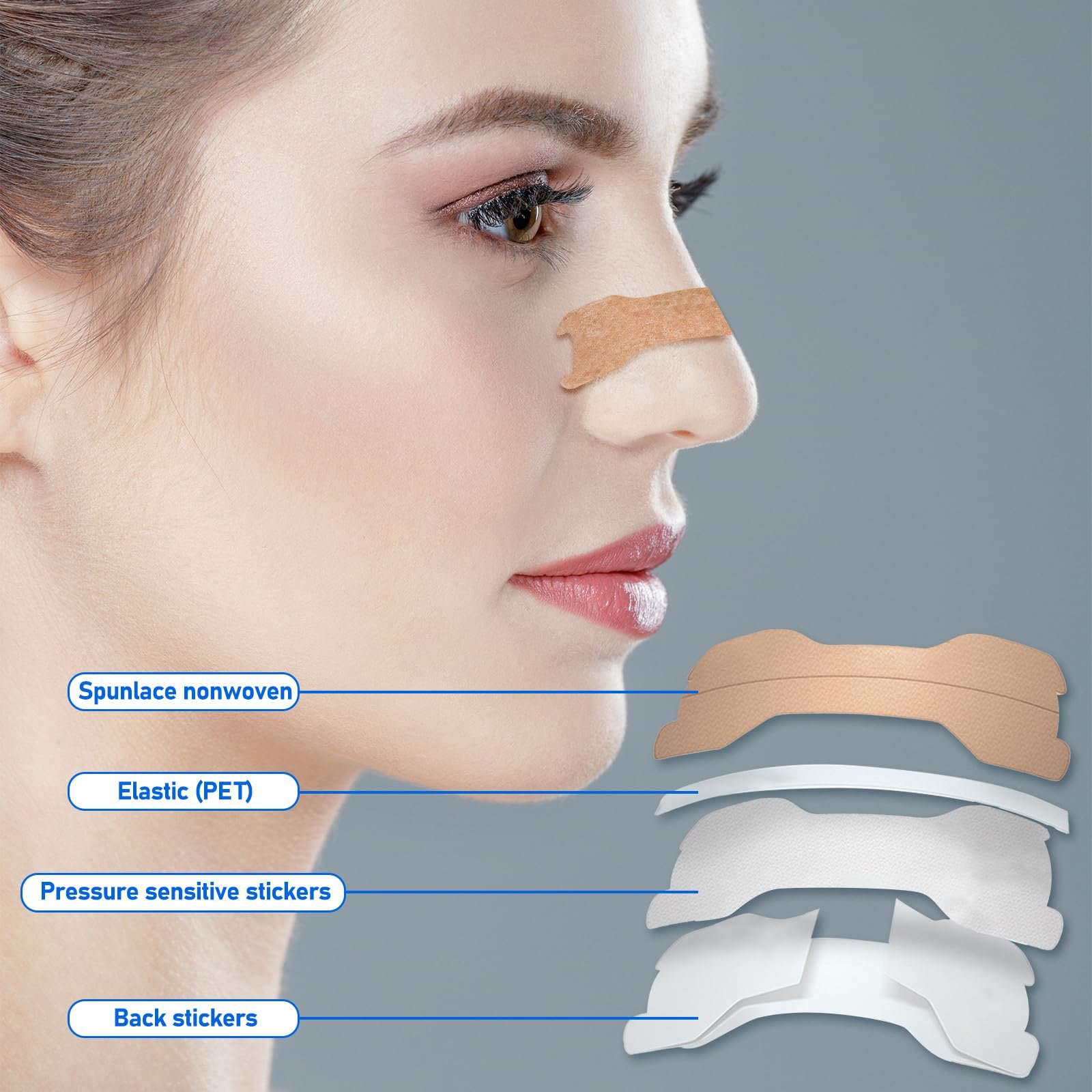 Носові пластирі для сну та від хропіння (100 шт.) 66 мм x 19 мм, фото №5 Носові пластирі для сну та від хропіння (100 шт.) 66 мм x 19 мм, фото №5