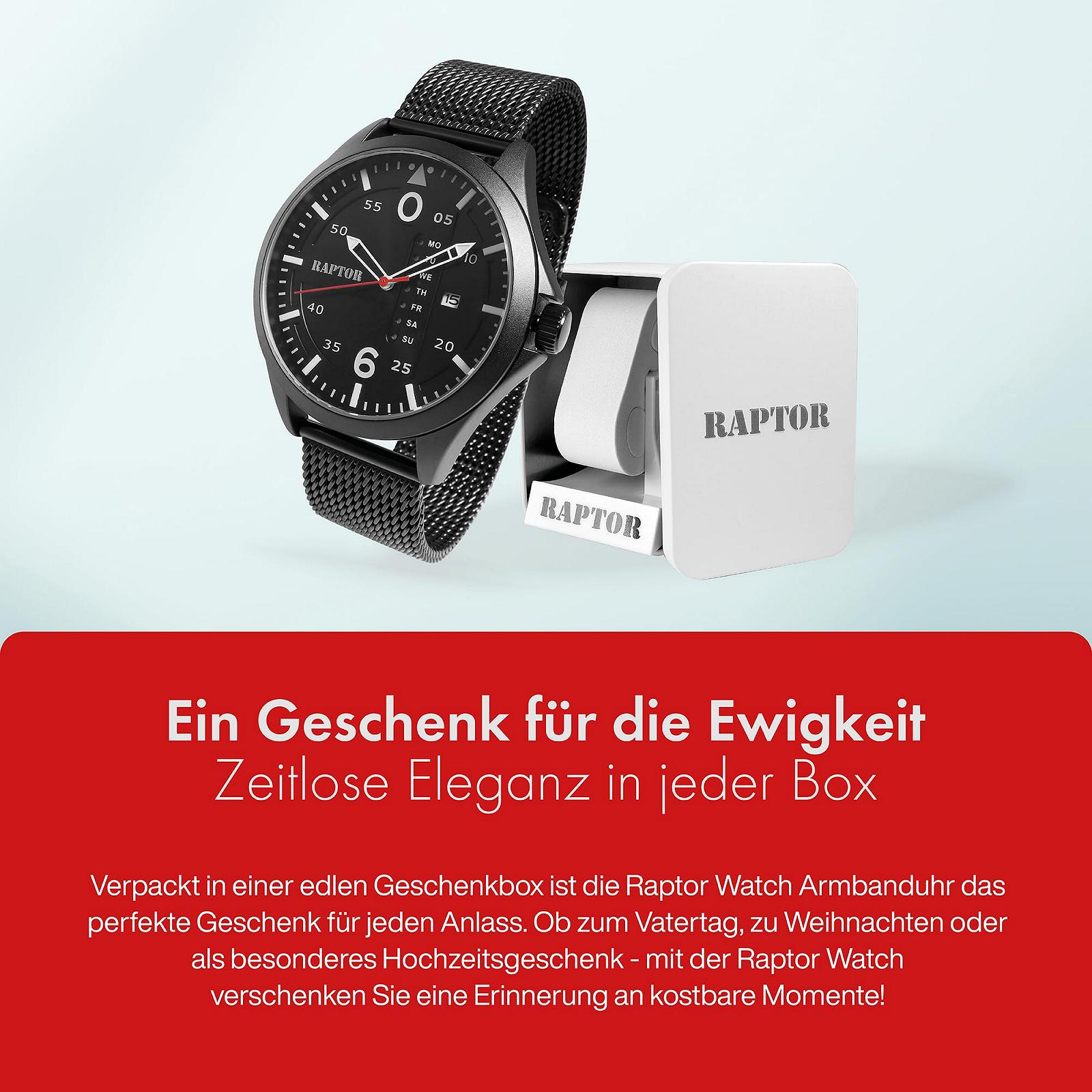 Годинник Raptor Smart Чоловічий Нержавіюча сталь Миланський ремінець Люмінофорні стрілки Дата Аналоговий Кварцовий RA20265, фото №6 Годинник Raptor Smart Чоловічий Нержавіюча сталь Миланський ремінець Люмінофорні стрілки Дата Аналоговий Кварцовий RA20265, фото №6