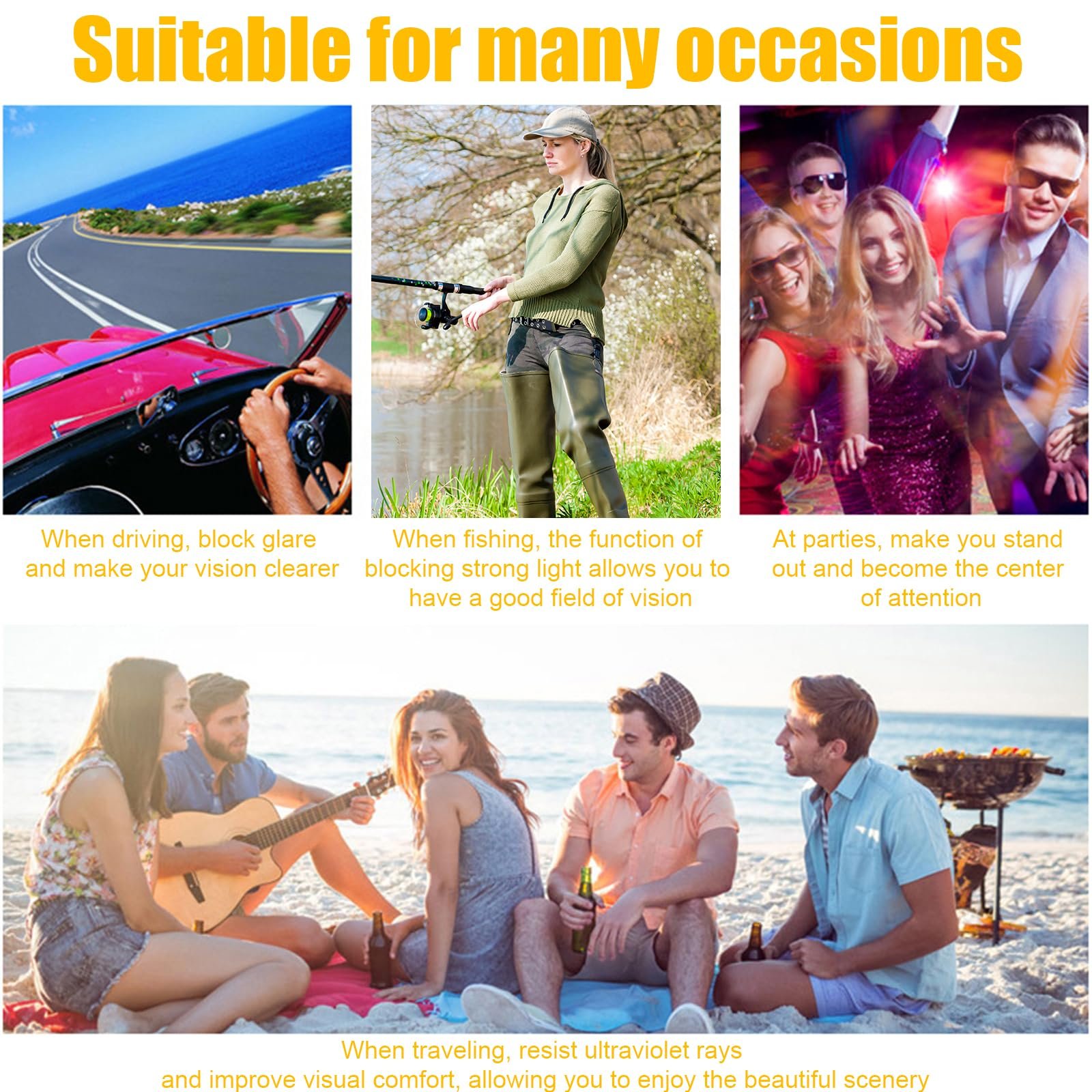 Вінтажні овальні сонцезахисні окуляри (2 пари) Сірий, Червоний, фото №7