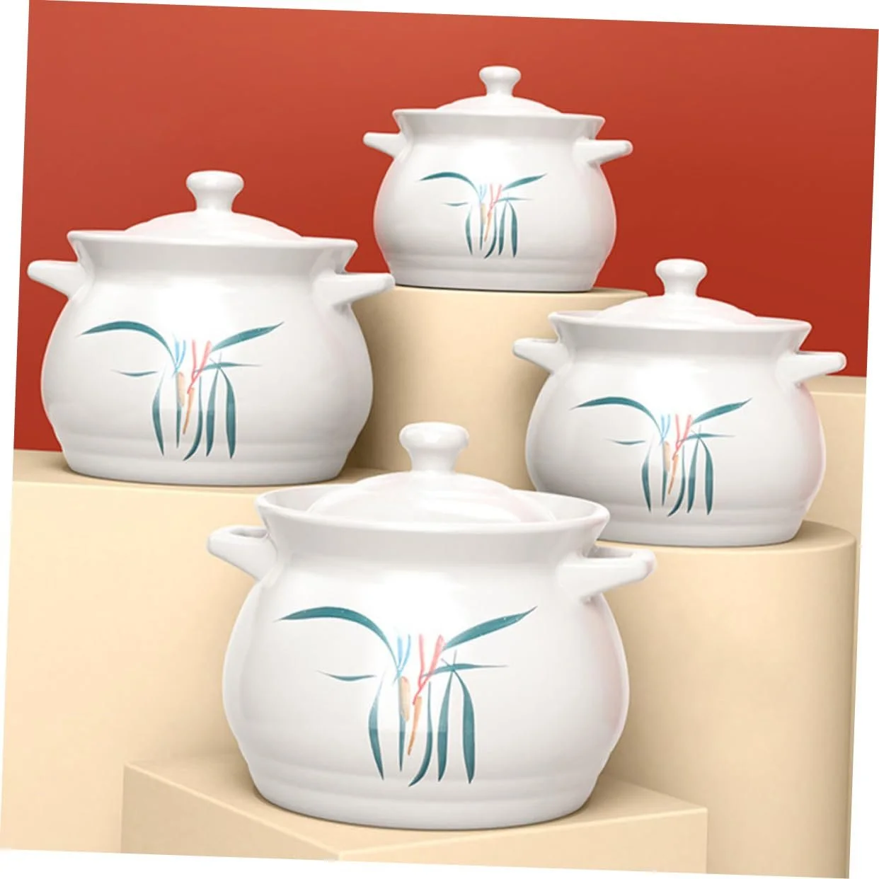 Керамічна каструля Sosoport багатофункціональна термостійка для тушкування та запіканок, фото №6