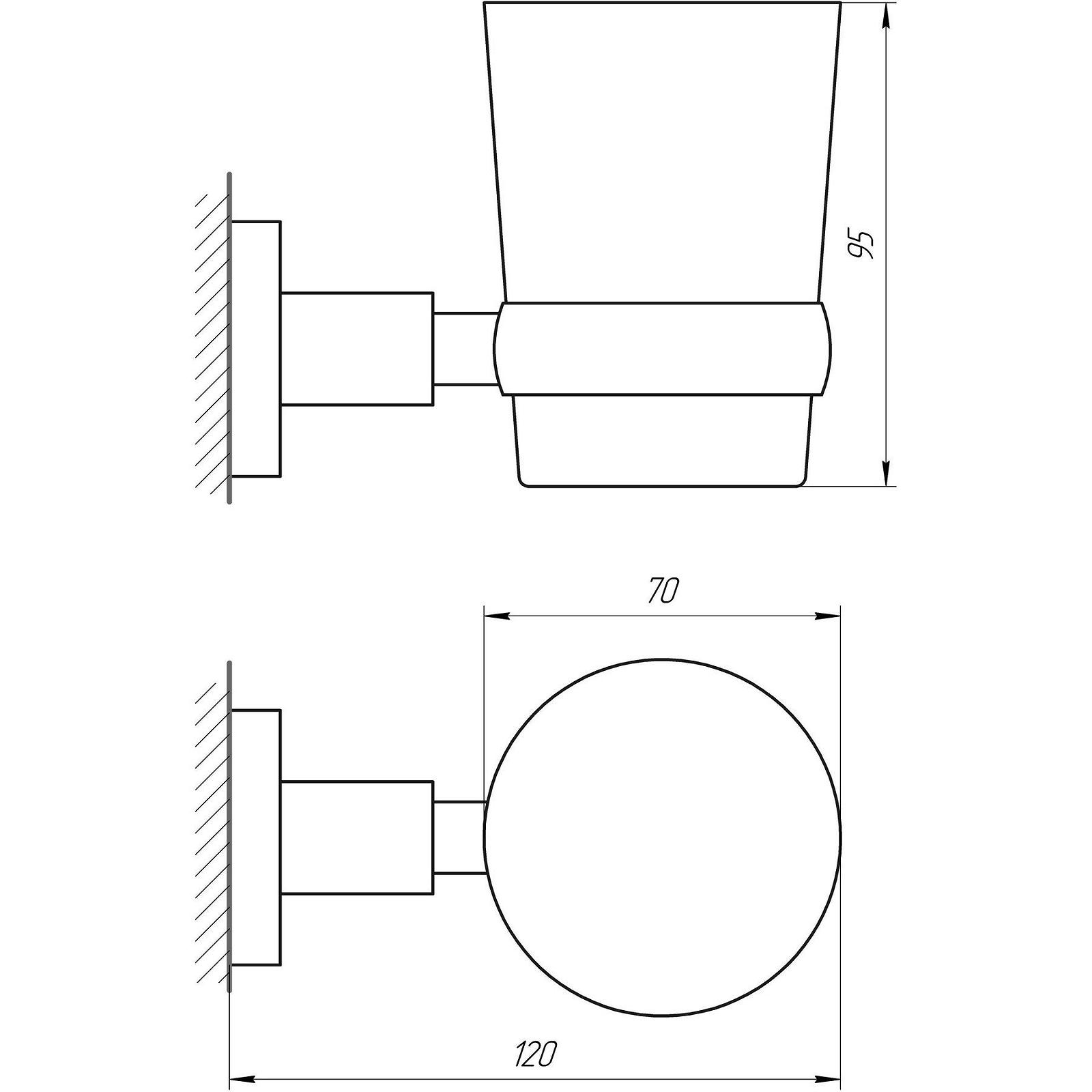 Стакан одинарний Perfect Sanitary Appliances SP 8121, фото №2