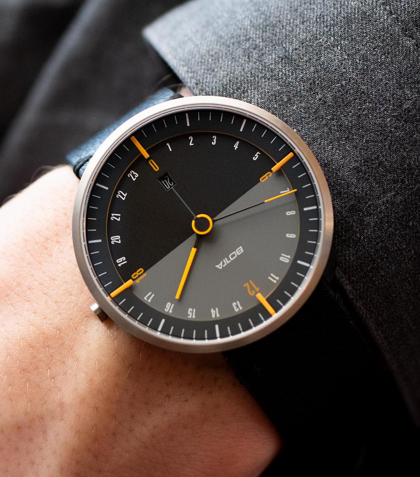 Часы Botta мужские Swiss Quartz TRES 24 (45 мм) с кожаным ремешком, фото №5