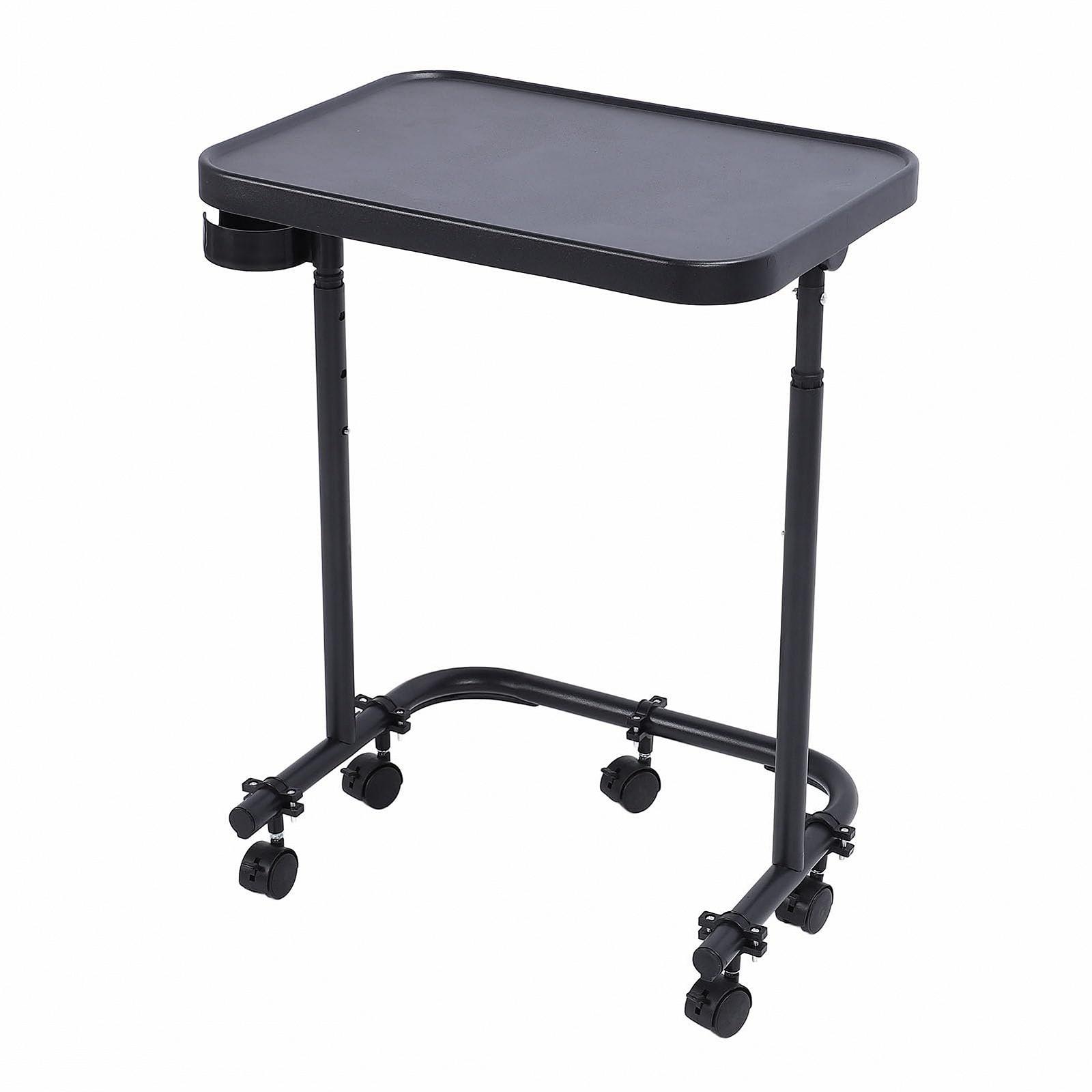 Перекидний столик на коліщатках з регульованою висотою, велика на коліщатках, легкий дизайн, елегантний, фото №2