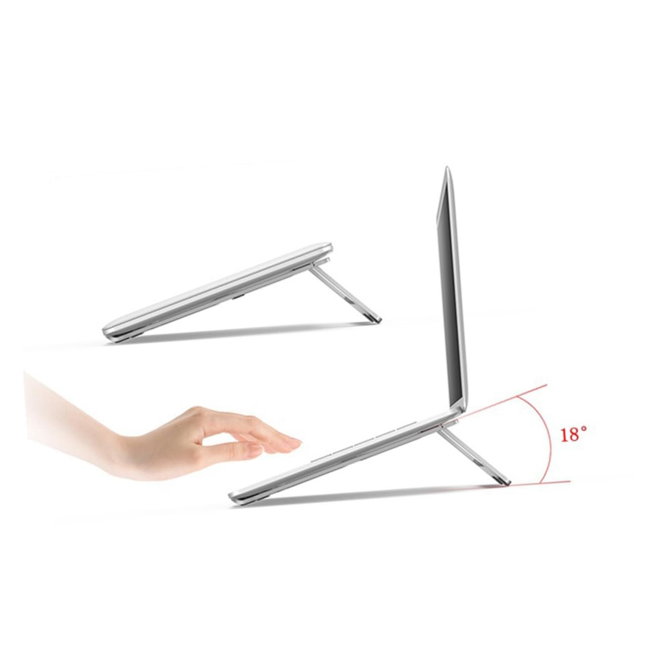 Подставка для ноутбука Tofficu складная из алюминиевого сплава, вентилируемая для эффективного охлаждения, портативная для дома и офиса, фото №4