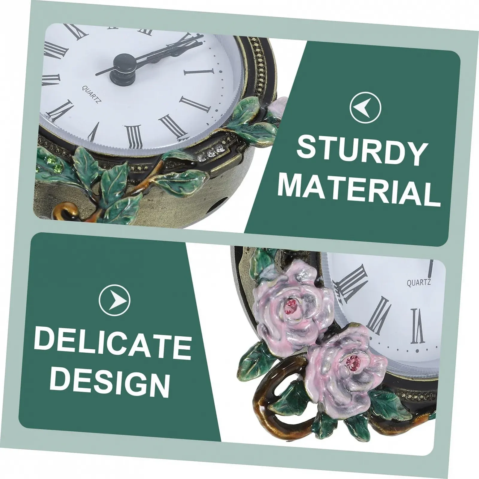 Годинник настольный VICASKY Винтажный Ретро стиль Стильные настольные для гостиной Офисное украшение Прочный и вневременной, фото №8