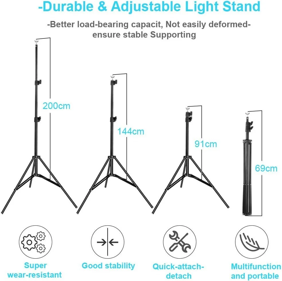 Регульована підставка для фону BDDFOTO 2 x 3 м Чорний, фото №2 Регульована підставка для фону BDDFOTO 2 x 3 м Чорний, фото №2