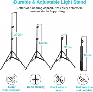 Регульована підставка для фону BDDFOTO 2 x 3 м Чорний ціна на synthetic.ua - Фото 1 Регульована підставка для фону BDDFOTO 2 x 3 м Чорний synthetic.ua - Фото 1