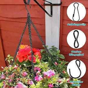 Підвісний ланцюг із затискачами 8 шт. 3-прядний Металевий 40 см Чорний synthetic.ua - Фото 1