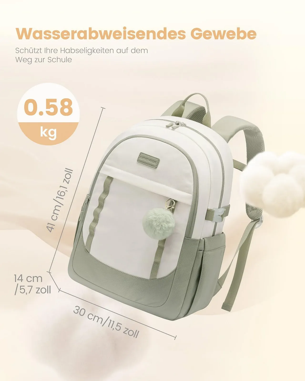 Рюкзак для ноутбука LOVEVOOK School 15.6 дюймів, фото №5 Рюкзак для ноутбука LOVEVOOK School 15.6 дюймів, фото №5