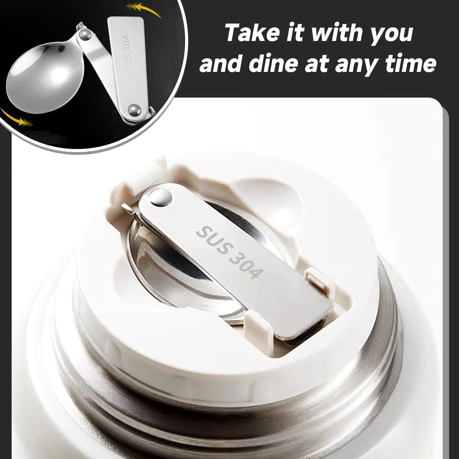 Набор складных столовых приборов из 3 предметов, столовые приборы из нержавеющей стали, портативные столовые приборы, кухонные столовые приборы, подходят для дома, путешествий, кемпинга, фото №4