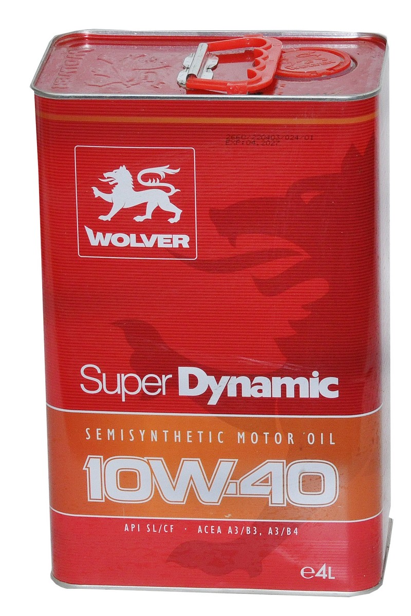 Масло Wolver Super Dynamic 10W-40 API SL/CF ACEA A3/B3, A3/B4) 4л арт.смаз433, фото №1
