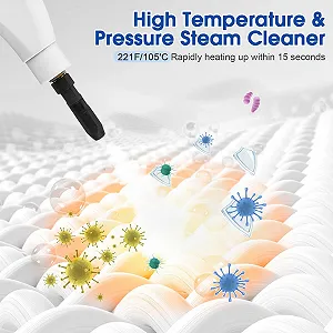 Пароочисник портативний 2500 W 1100 мл 3.0 бар 9 аксесуарів 3 щітки 105 °C ціна на synthetic.ua - Фото 1 Пароочисник портативний 2500 W 1100 мл 3.0 бар 9 аксесуарів 3 щітки 105 °C synthetic.ua - Фото 1