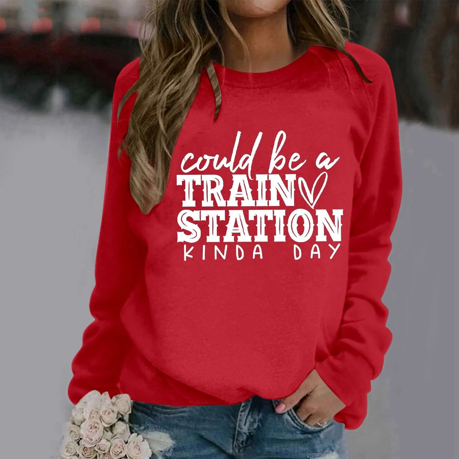 Різдвяна толстовка, повсякденна базова кофта з круглим вирізом, фото №3