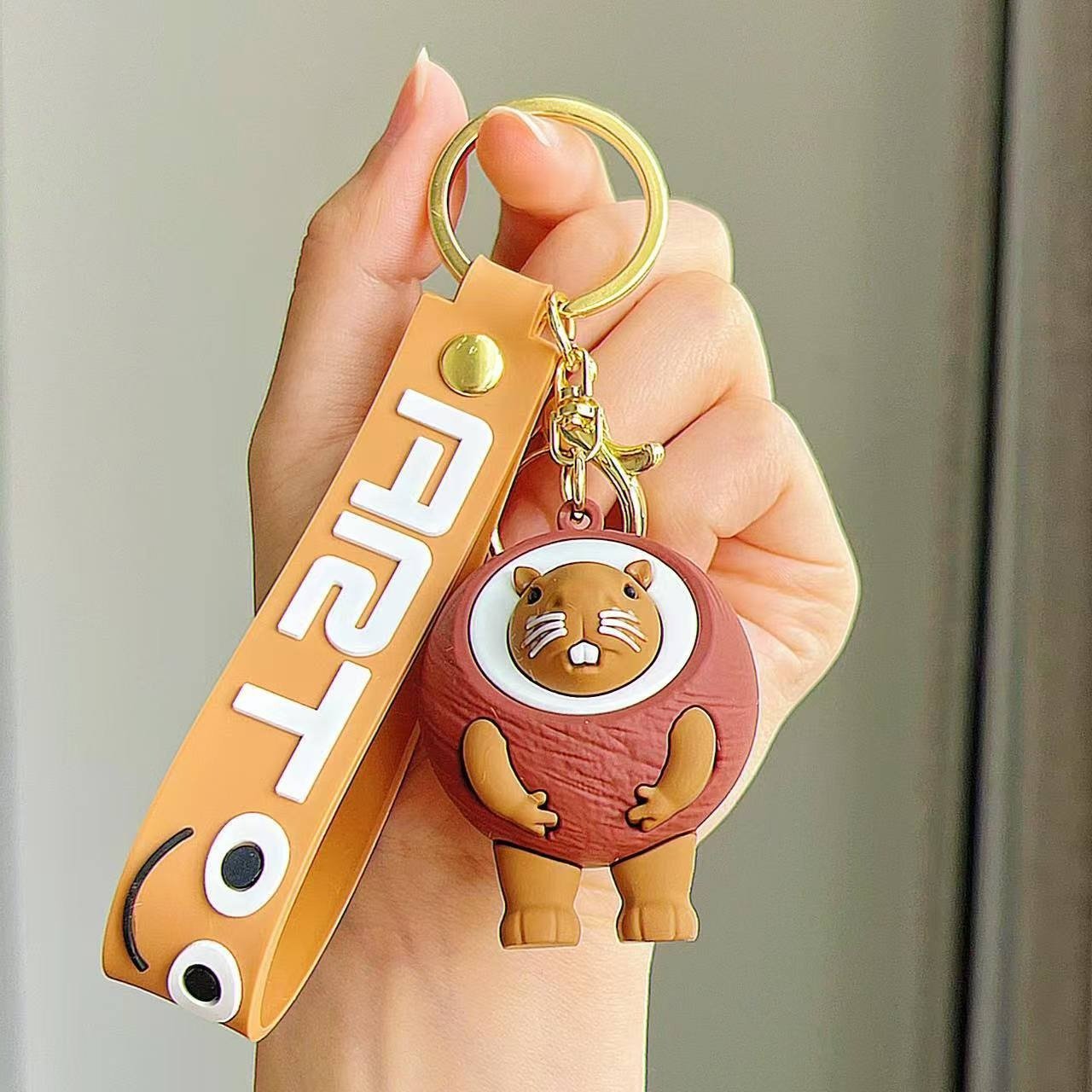 Брелок Burbaloni Luliloli Капибара в кокосе Итальянские брейнрот мемы фигурка игрушка для ключей, рюкзака, сумки 6 см, фото №3