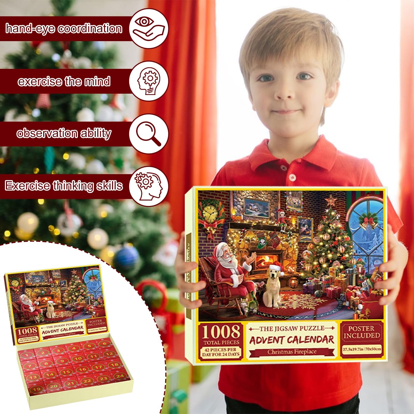 Пазл Christmas Santa Claus 1000 деталей 68 x 48 см, фото №3