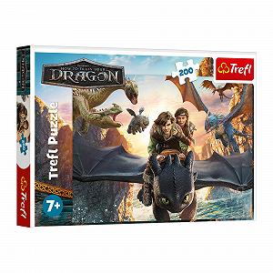 Пазлы Trefl How to Train Your Dragon Toothless and His Friends 200 элементов - Фото 1