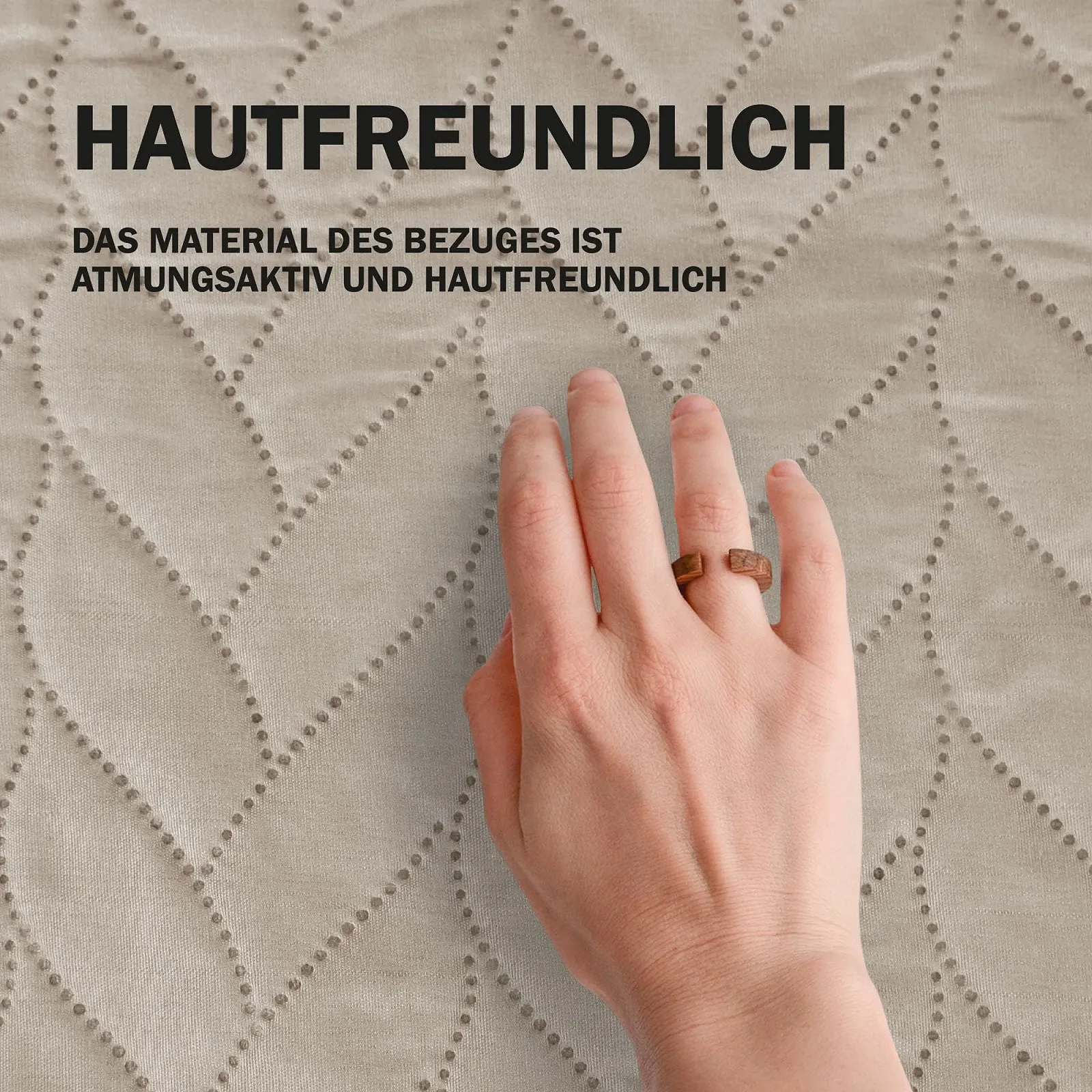 Покрывало XXL 220 x 240 см с прослойкой (Бежевый), фото №7