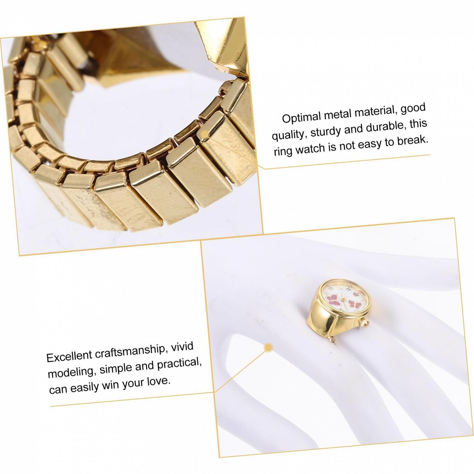 Кольцо-часы Beaupretty Schmetterlinge для женщин, модные часы на палец с большими цифрами для ежедневного использования, фото №2