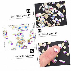 Стразы для ногтей Beavorty, кристаллы, украшения для ногтей, наклейки для ногтей, драгоценные камни для ногтей, бриллианты, 3D акриловые стразы, плоская упаковка 100 шт. synthetic.ua - Фото 1