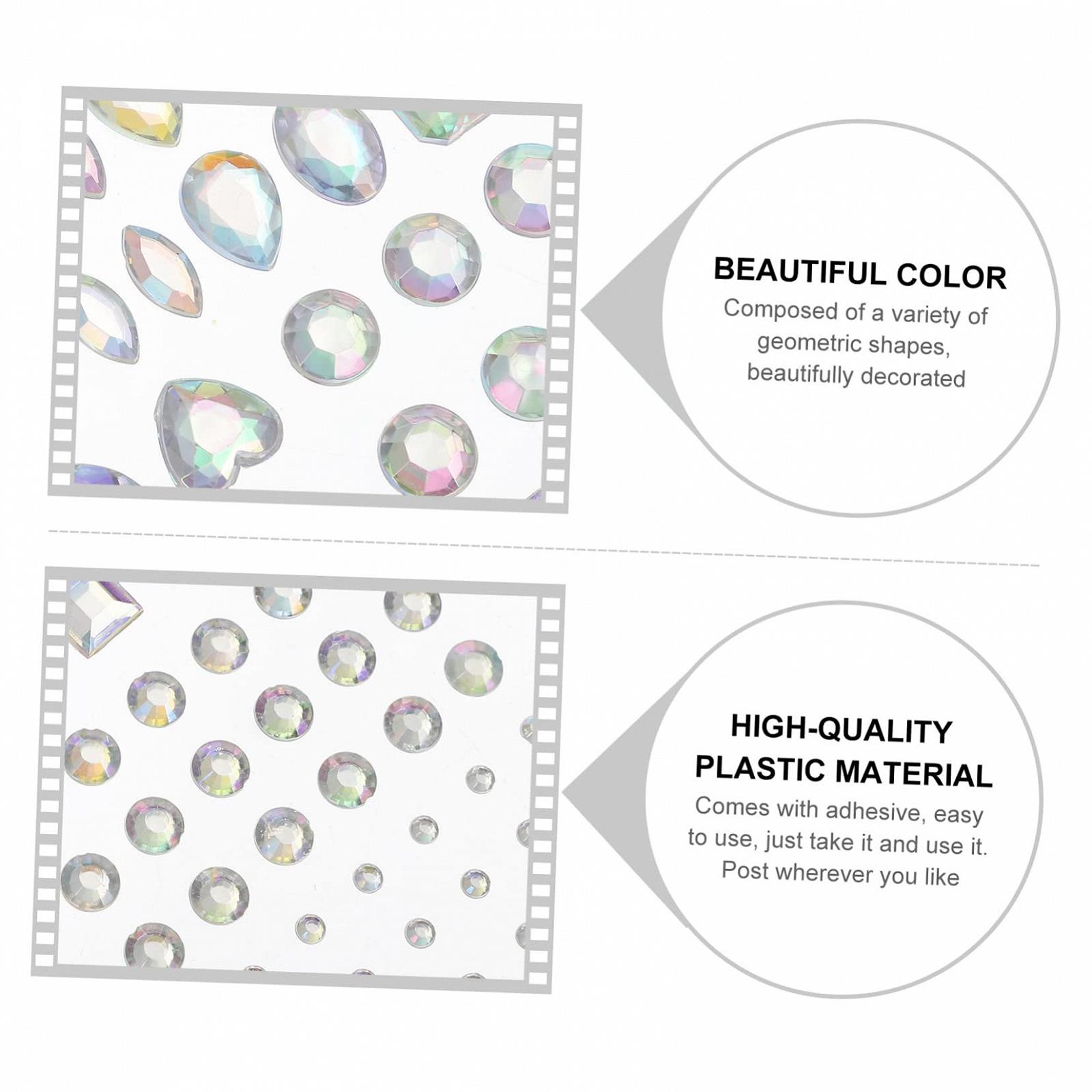 Наклейки Кристалічні Блискітки SEWACC 12 аркушів Акрилові, фото №9