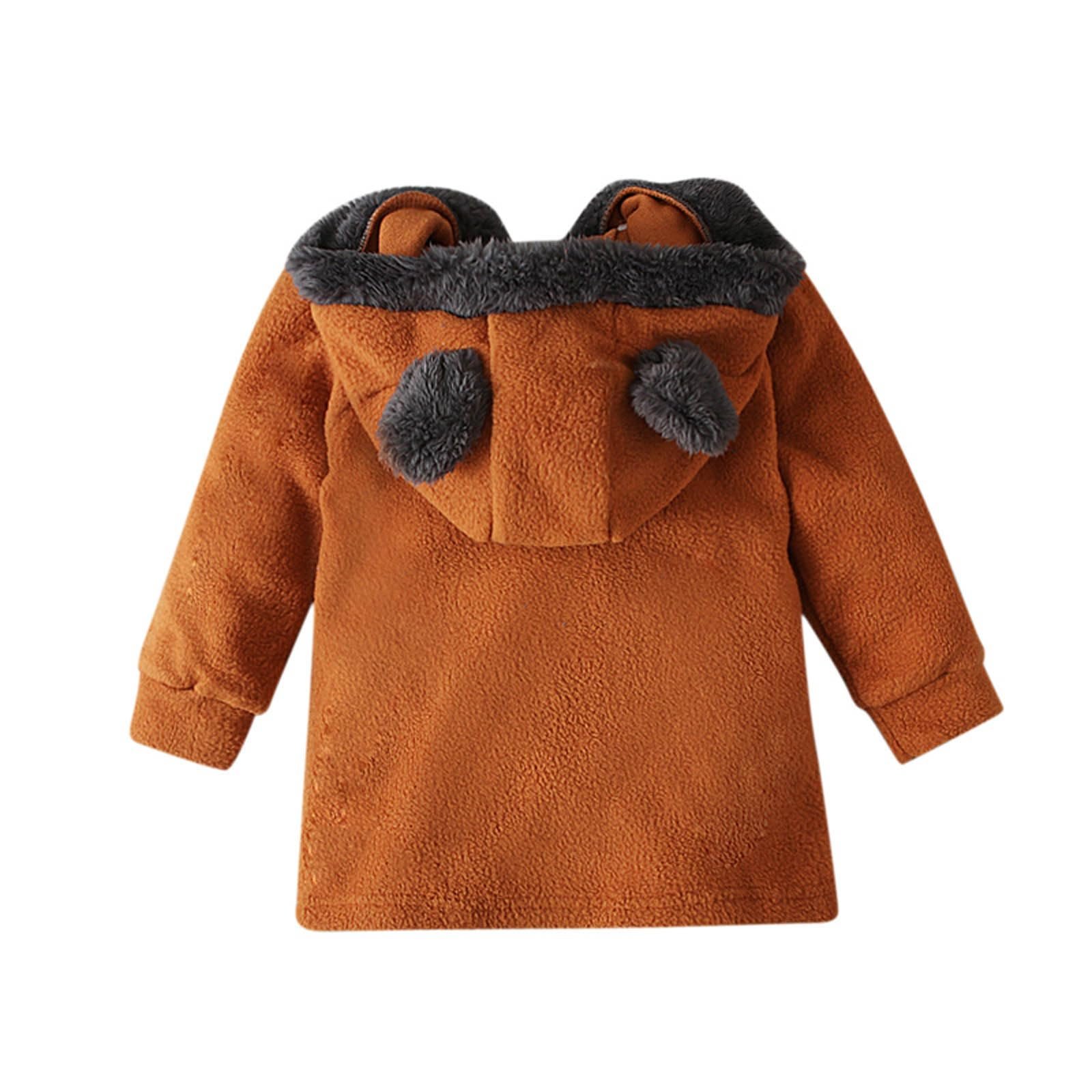 Двостороння флісова куртка з капюшоном AYSDSKI Однотонна, фото №4 Двостороння флісова куртка з капюшоном AYSDSKI Однотонна, фото №4