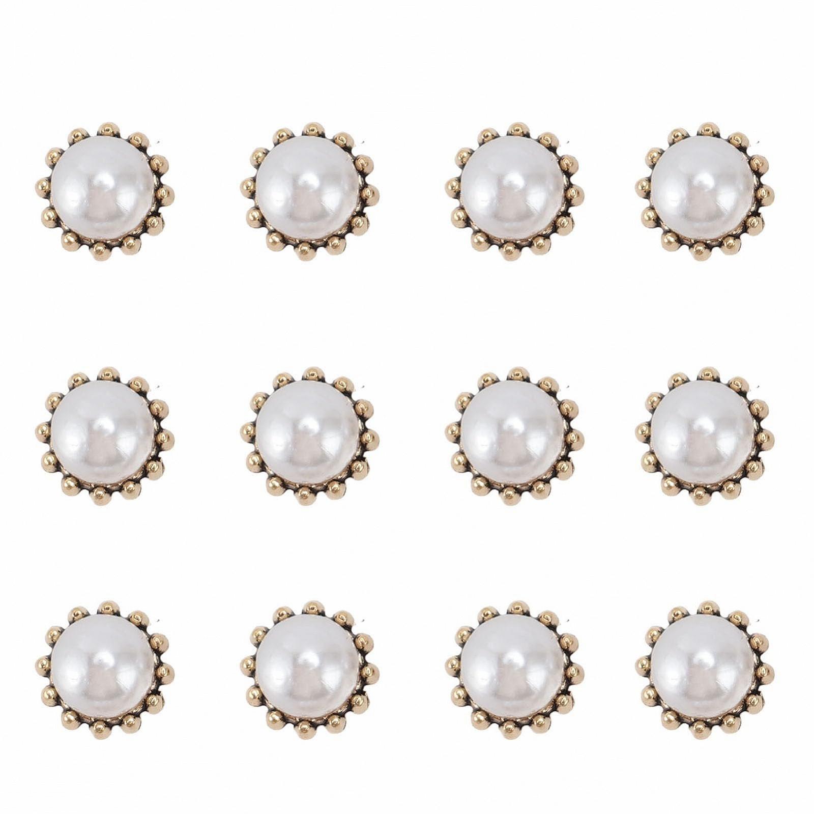 Жемчуг для ногтей 3D, 50 шт, искусственный, с золотистой металлической основой, фото №6